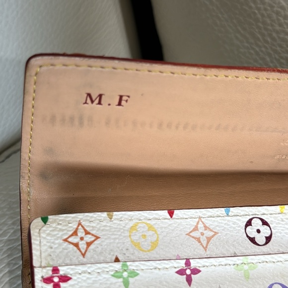 Authentic Murakami, Monogram Multicolor Sarah Wallet White - Picture 15 of 17